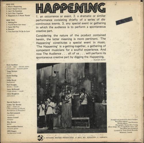 英LP Boris Gardiner Reggae Happening TBL121 Trojan Records
